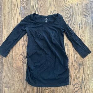 H&M MAMA Maternity Black Long Sleeve Top Size Small